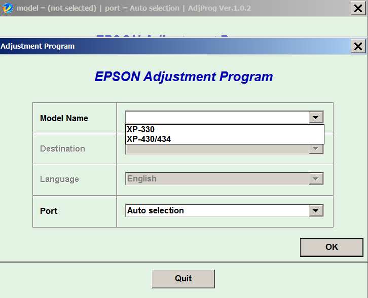 Epson adjustment program xp 205
